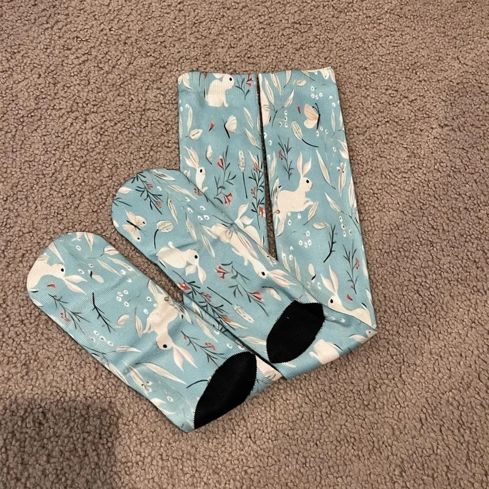 Rabbit/ Bunnies casual knee high socks/ leg warmer/ boot socks for girls